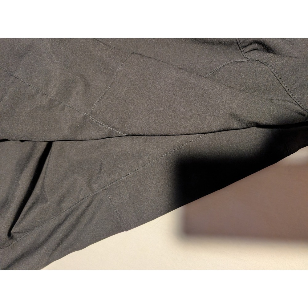Black Scrub Jogger Pants Women Large Cargo Pockets Elastic Waist RN 132653 - Picture 3 of 4